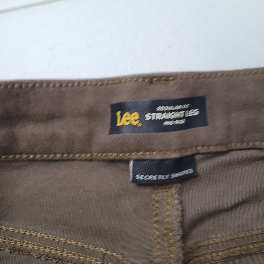 Lee Perfectly Fit Shapes Straight Leg‎ Pants Woodspice Medium 12 Mid Rise TAG - Picture 6 of 12